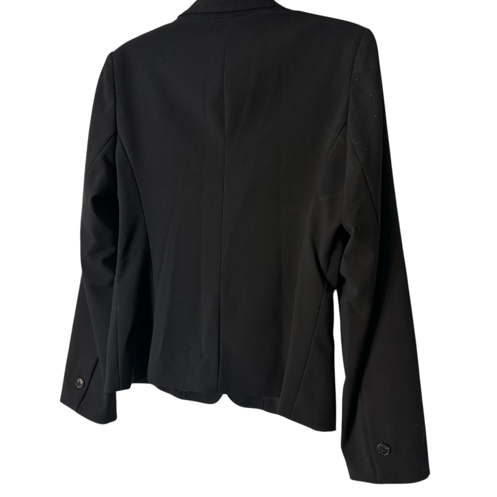Rafaella Black Jacket Button Front Fitted Lined Long Sleeves Womens Size 10 - Picture 2 of 9